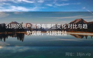 51网的用户画像有哪些变化 对比与趋势观察，51网登陆
