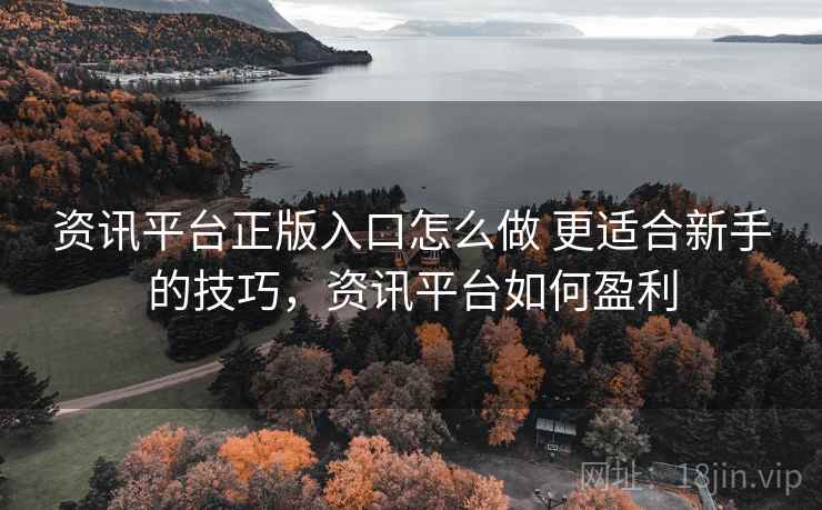 资讯平台正版入口怎么做 更适合新手的技巧，资讯平台如何盈利