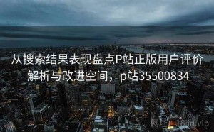 从搜索结果表现盘点P站正版用户评价 解析与改进空间，p站35500834