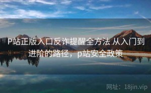 P站正版入口反诈提醒全方法 从入门到进阶的路径，p站安全政策