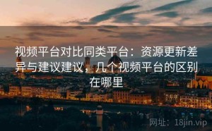 视频平台对比同类平台：资源更新差异与建议建议，几个视频平台的区别在哪里