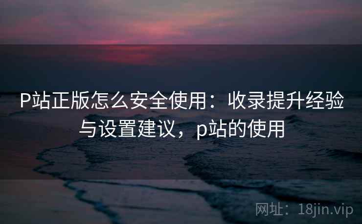 P站正版怎么安全使用：收录提升经验与设置建议，p站的使用