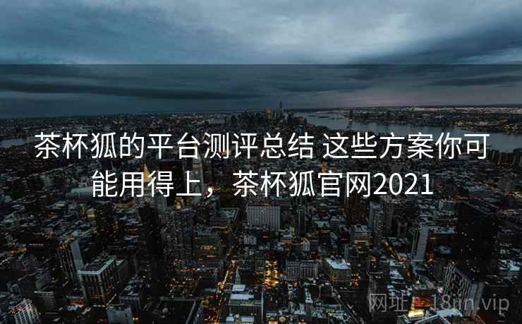 茶杯狐的平台测评总结 这些方案你可能用得上，茶杯狐官网2021