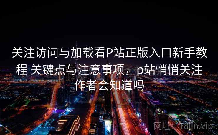 关注访问与加载看P站正版入口新手教程 关键点与注意事项，p站悄悄关注作者会知道吗