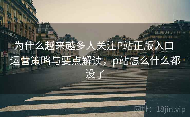 为什么越来越多人关注P站正版入口 运营策略与要点解读,p站怎么什么都没了 为什么越来越多人关注P站正版入口 运营策略与要点解读,p站怎么什么都没了