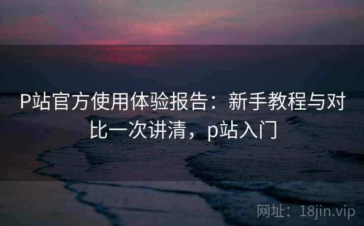 P站官方使用体验报告:新手教程与对比一次讲清,p站入门 P站官方使用体验报告:新手教程与对比一次讲清,p站入门