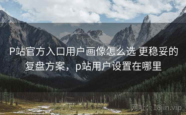 P站官方入口用户画像怎么选 更稳妥的复盘方案,p站用户设置在哪里 P站官方入口用户画像怎么选 更稳妥的复盘方案,p站用户设置在哪里