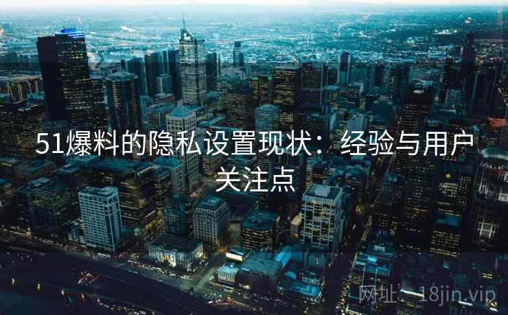 51爆料的隐私设置现状:经验与用户关注点 51爆料的隐私设置现状:经验与用户关注点