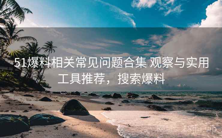 51爆料相关常见问题合集 观察与实用工具推荐，搜索爆料