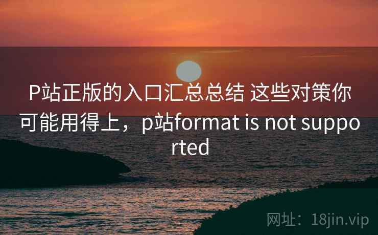 P站正版的入口汇总总结 这些对策你可能用得上，p站format is not supported